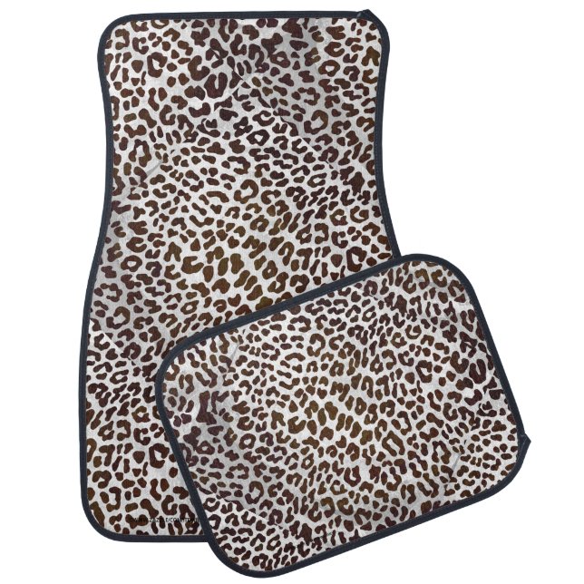 Leopard Chocolate Print Car Mat (Set)
