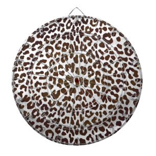 Leopard Chocolate Print Dartboard With Darts