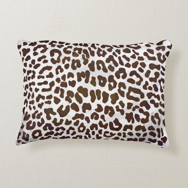 Leopard Chocolate Print Decorative Pillow (Back)