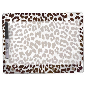 Leopard Chocolate Print Dry Erase Board With Keychain Holder