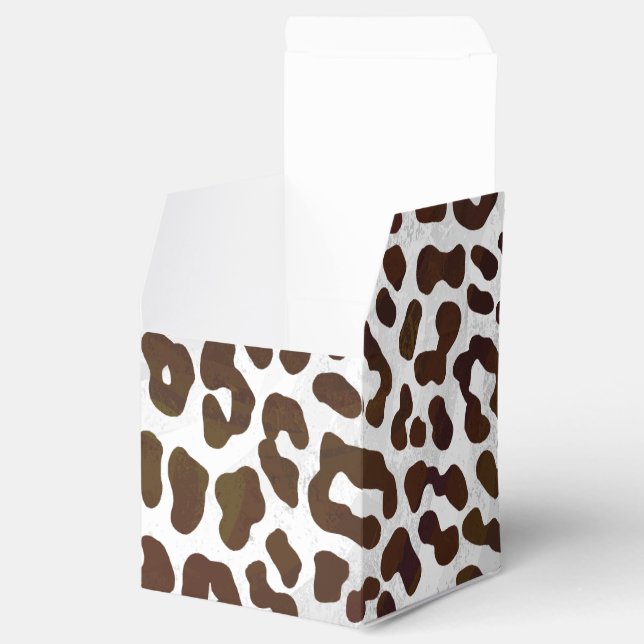 Leopard Chocolate Print Favor Boxes (Opened)