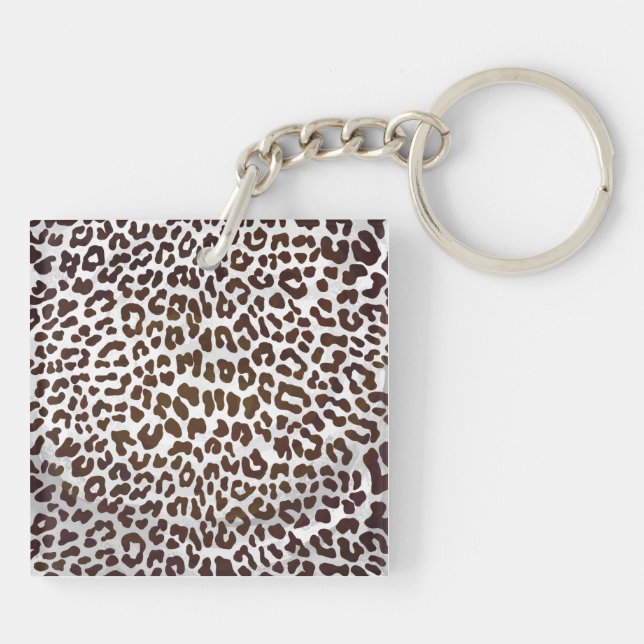 Leopard Chocolate Print Keychain (Back)