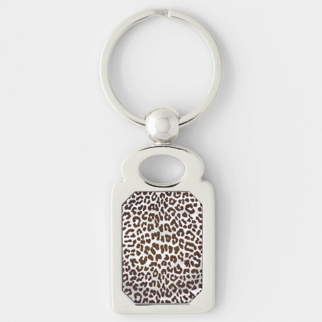 Leopard Chocolate Print Keychain (Front)
