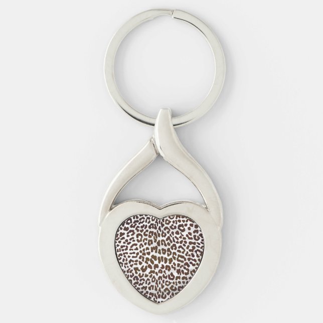 Leopard Chocolate Print Keychain (Front)