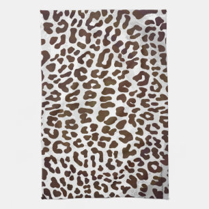 Leopard Chocolate Print Kitchen Towel