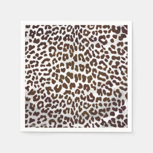 Leopard Chocolate Print Paper Napkins