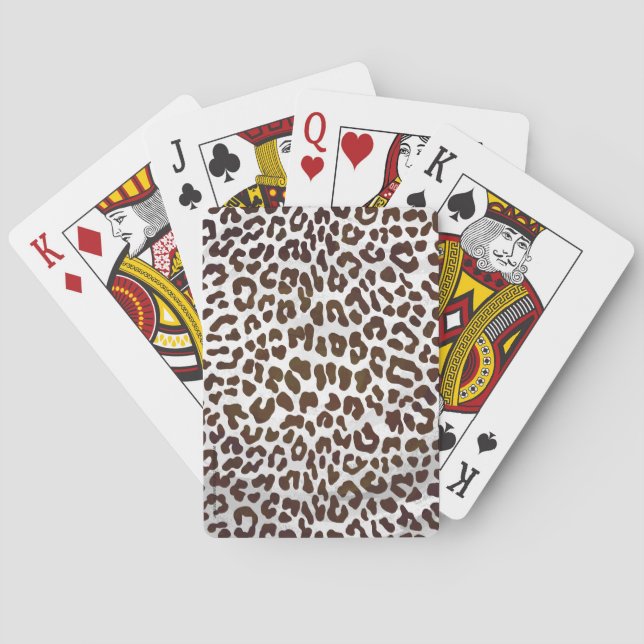 Leopard Chocolate Print Poker Cards (Back)