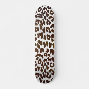 Leopard Chocolate Print Skateboard Deck