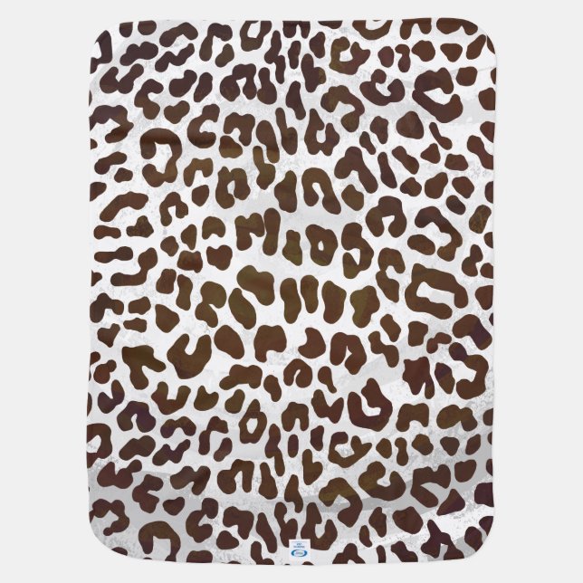 Leopard Chocolate Print Swaddle Blanket (Back)
