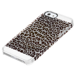 Leopard Chocolate Print Clear iPhone SE/5/5s Case