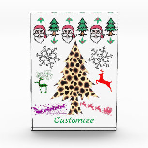 Leopard Christmas Trees with Santas Thunder_Cove Acrylic Award