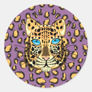 Leopard Classic Round Sticker