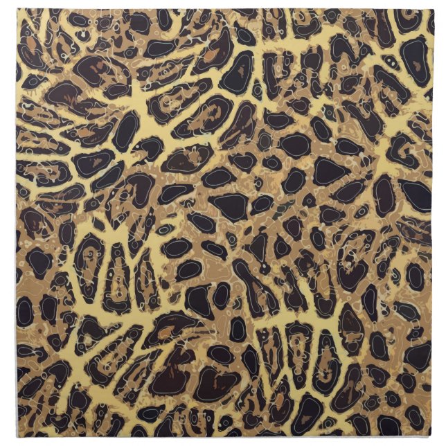 Leopard Cloth Napkins (set of 4) dinner 20" x 20" (Front)