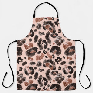 Leopard coat, animal skin seamless pattern. apron
