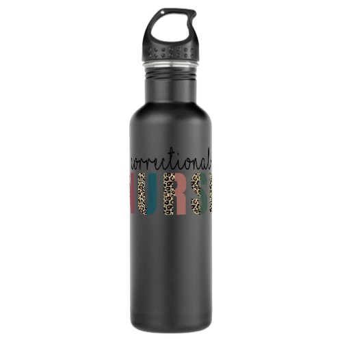 Leopard Correctional Nurse Nursing Student School Stainless Steel Water Bottle