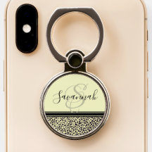 Leopard Cream Personalized Name Monogram