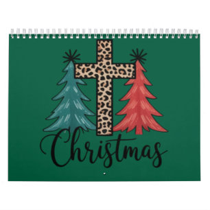 Leopard Cross Christmas Trees Christian Calendar