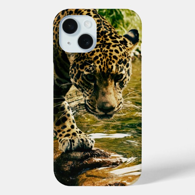 Leopard Crossing a Stream Case-Mate iPhone Case (Back)