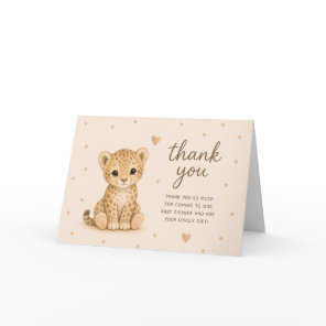 Leopard Cub Baby Shower Thank You Card