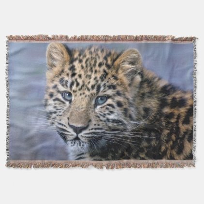 Leopard Cub Throw Blanket