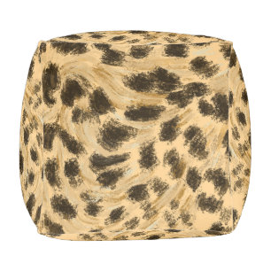 Leopard Cube Pouf