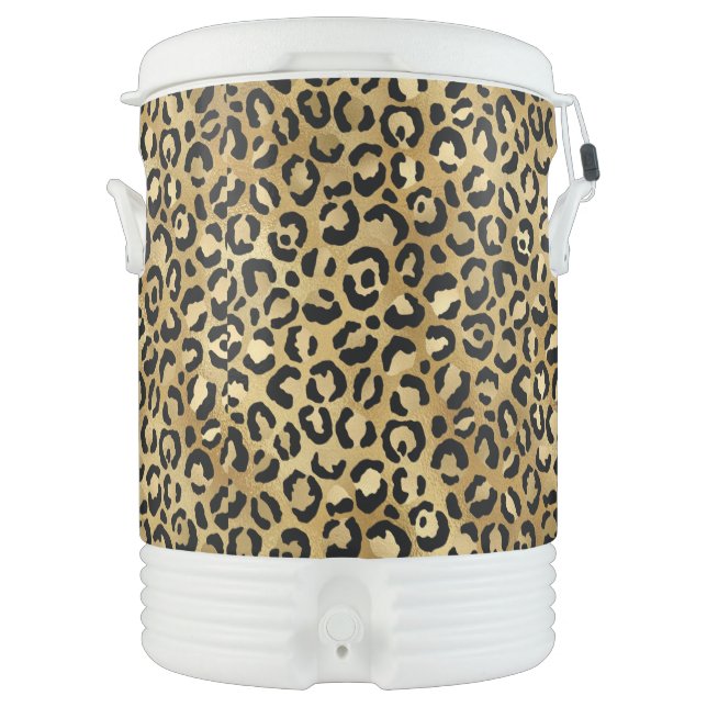 leopard Custom Animal Print Pattern  Beverage Cooler (Front)