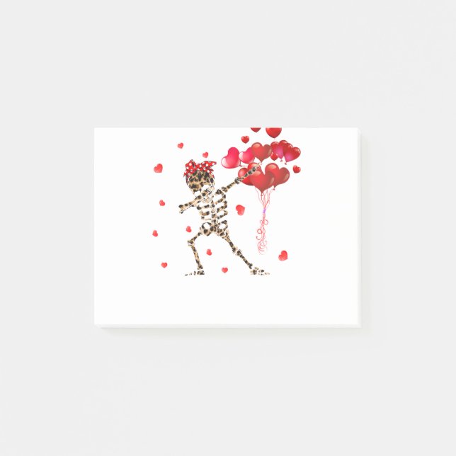 Leopard Dabbing Skeleton X Ray Doctor Nurse Valent Post-it Notes (Front)