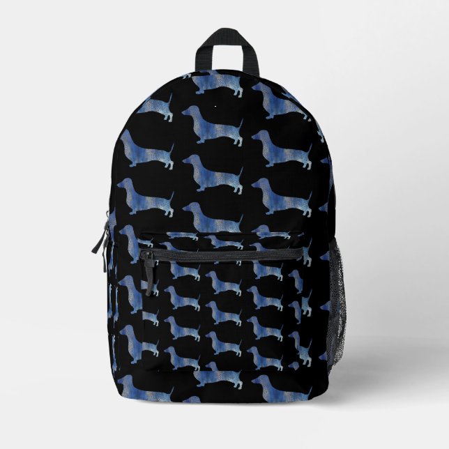Leopard dachshund printed backpack (Front)