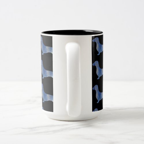 Leopard dachshund Two-Tone coffee mug