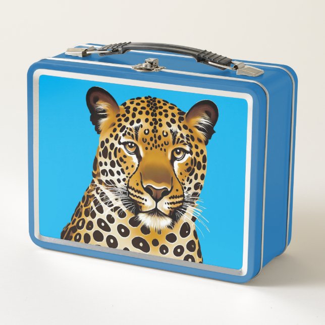 Leopard Design Metal Lunchbox (Front)