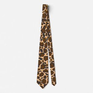 leopard design neck tie