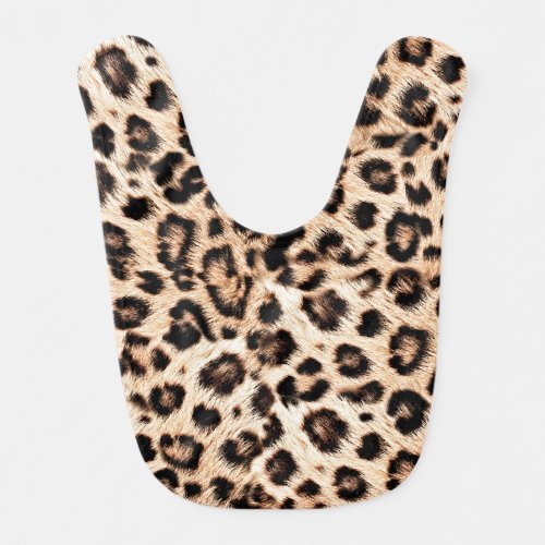 Leopard Design Pattern Wild Elegance Baby Bib