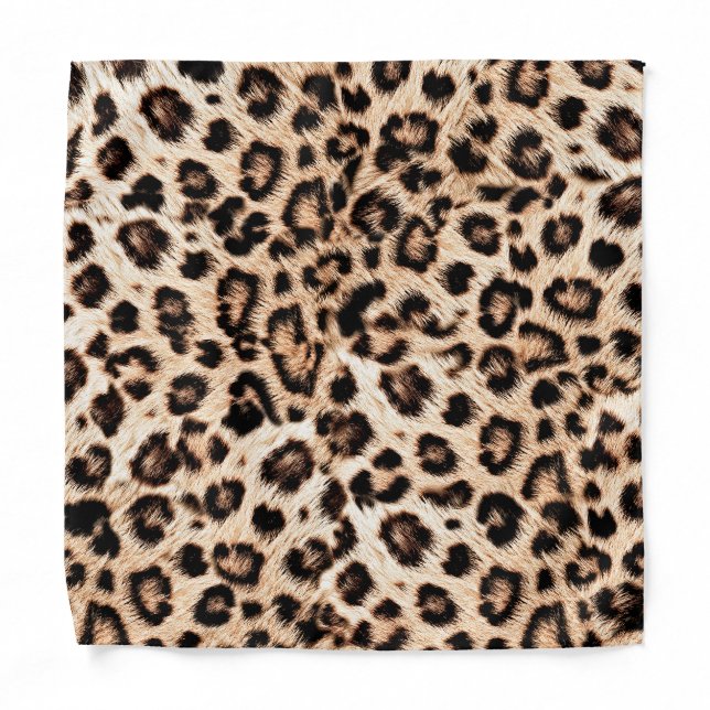 Leopard Design Pattern: Wild Elegance. Bandana (Front)