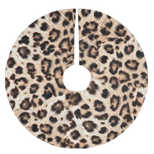 Leopard Design Pattern Wild Elegance Brushed Polyester Tree Skirt