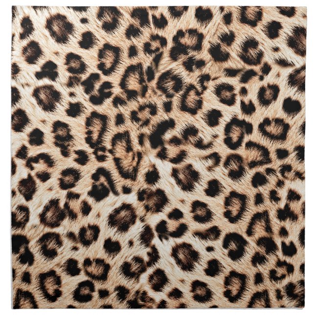 Leopard Design Pattern: Wild Elegance. Cloth Napkin (Front)