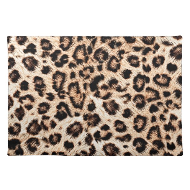Leopard Design Pattern: Wild Elegance. Cloth Placemat (Front)