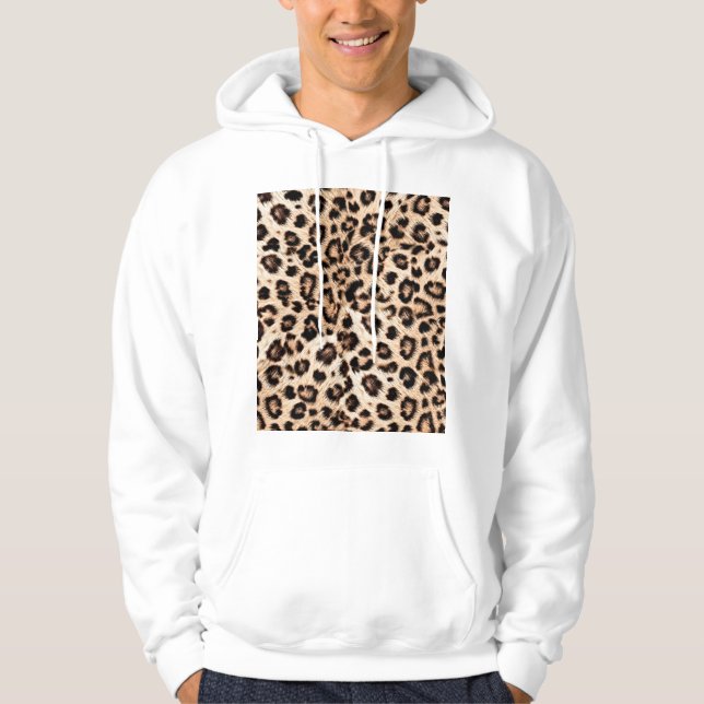 Leopard Design Pattern: Wild Elegance. Hoodie (Front)