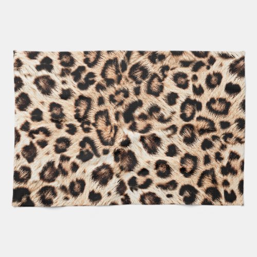 Leopard Design Pattern Wild Elegance Kitchen Towel