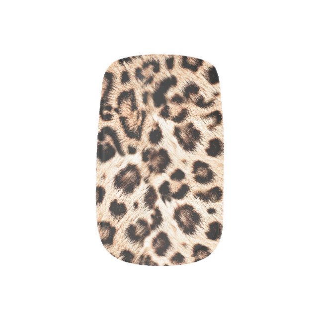 Leopard Design Pattern: Wild Elegance. Minx Nail Art (Left Thumb)