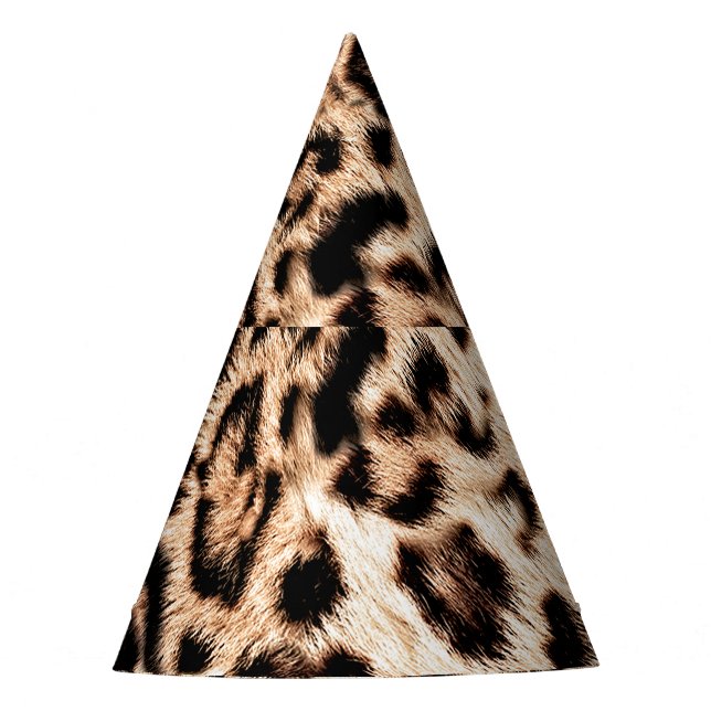 Leopard Design Pattern: Wild Elegance. Party Hat (Front)