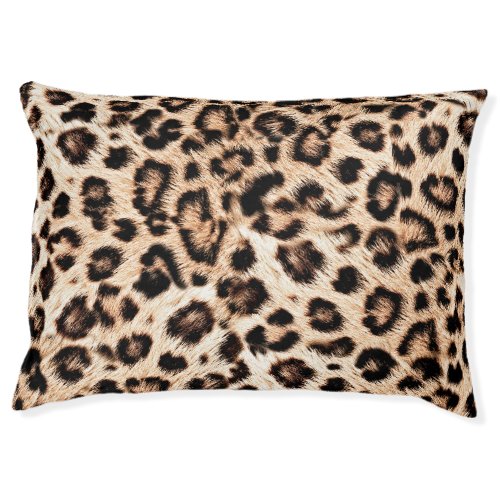 Leopard Design Pattern Wild Elegance Pet Bed