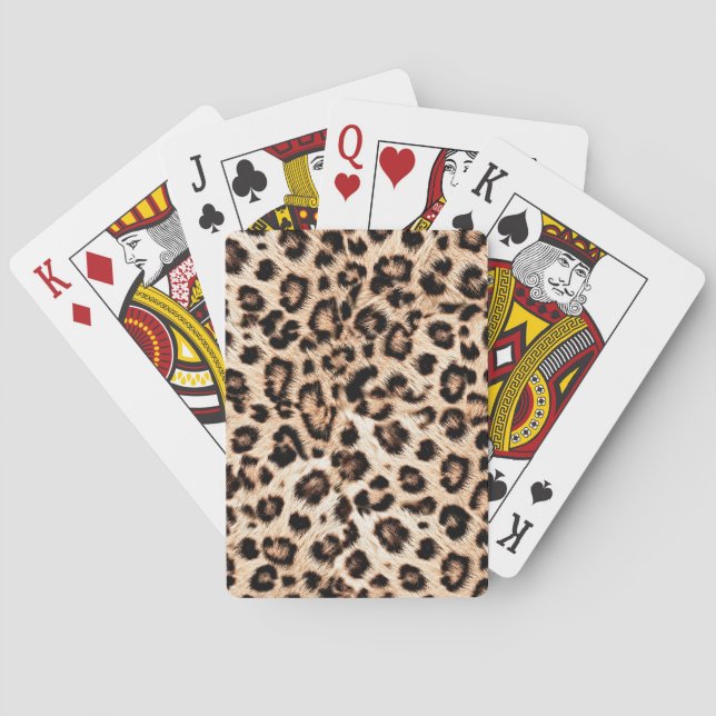 Leopard Design Pattern: Wild Elegance. Poker Cards (Back)