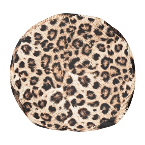 Leopard Design Pattern Wild Elegance Pouf