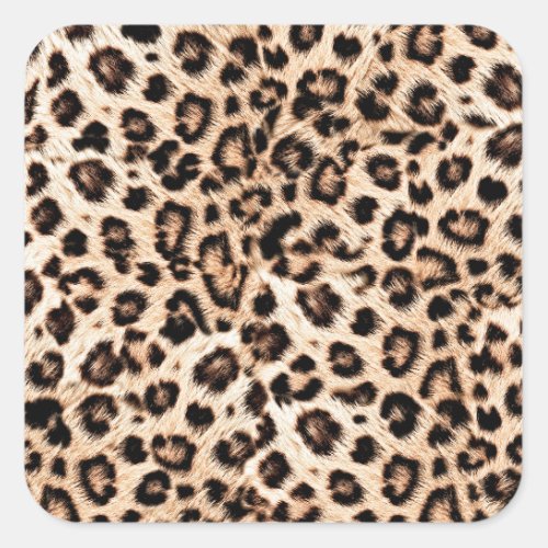 Leopard Design Pattern Wild Elegance Square Sticker