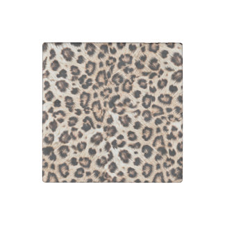 Leopard Design Pattern: Wild Elegance. Stone Magnet