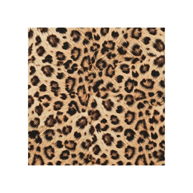 Leopard Design Pattern: Wild Elegance. Wood Wall Art (Front)