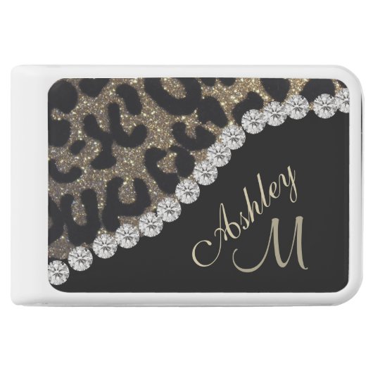 Leopard Diamond Monogram Power Bank (Front)