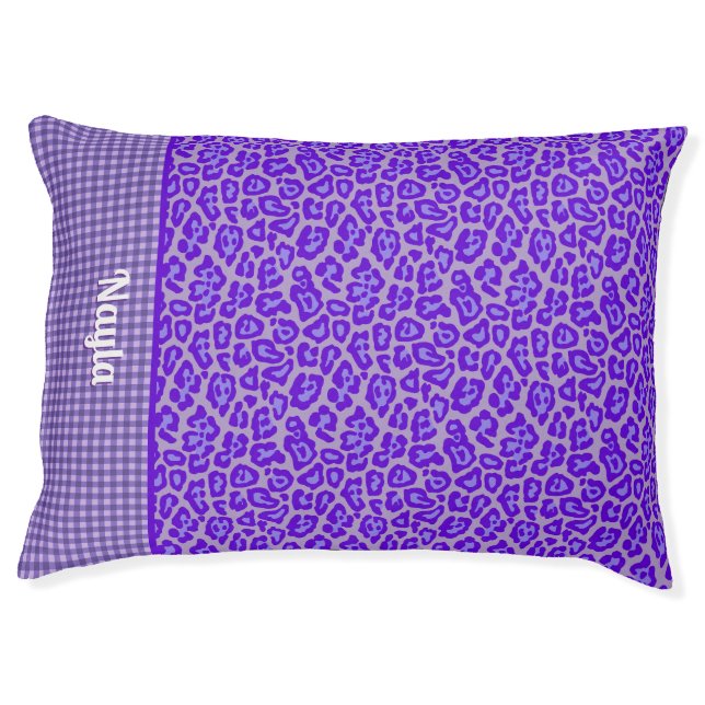 Leopard Dog Bed personalized (Front)