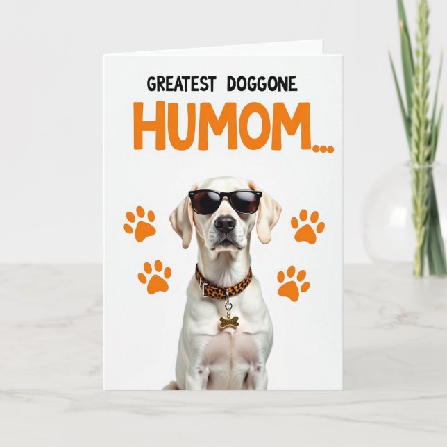 Leopard Dog Mom Greeting Card (Front)