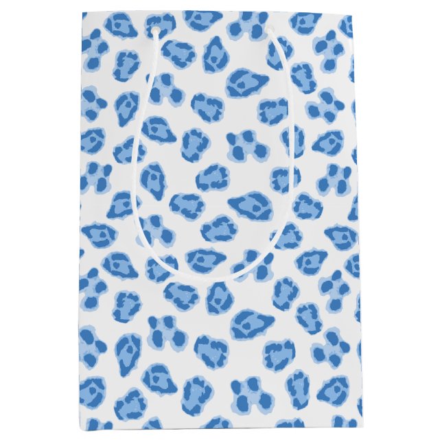Leopard Dot in Blue Porcelain Medium Gift Bag (Front)